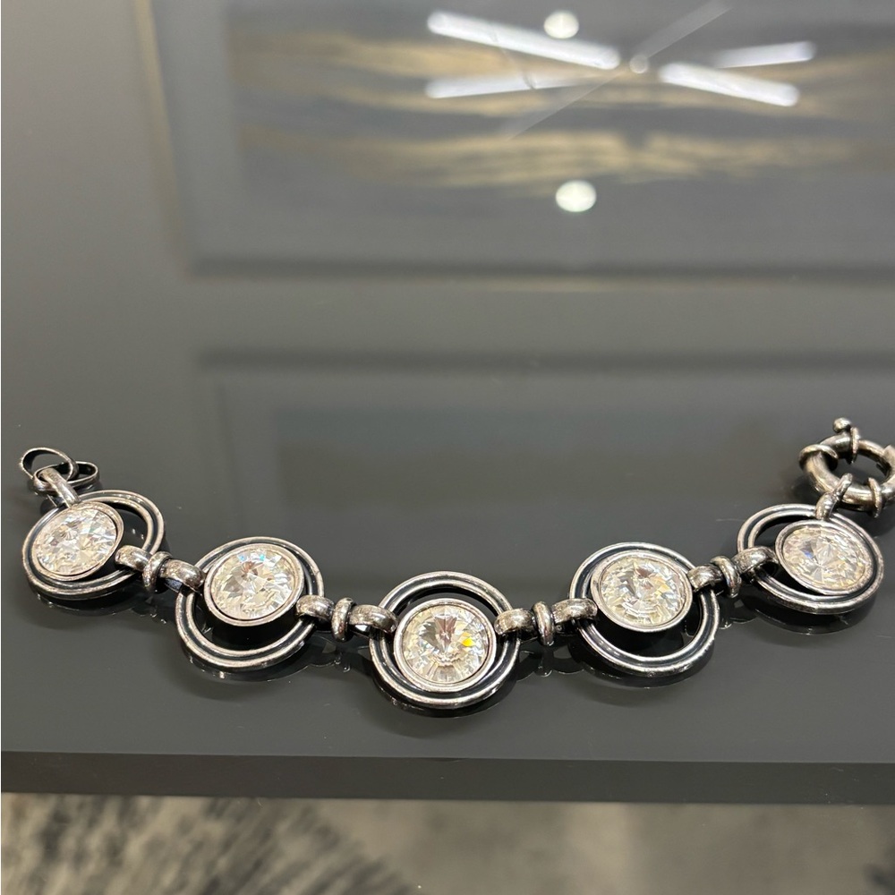 Sterling Silver Bracelet with Brilliant CZ Stones – Handcrafted in Baghdad - Picture 3 of 10